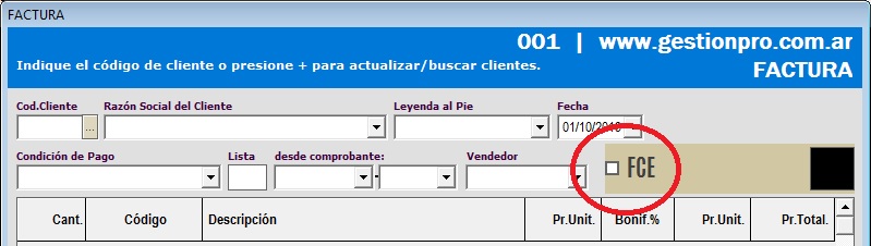 afip factura de credito electronica