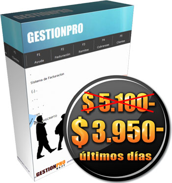 caja del sistema de facturacion GESTIONPRO