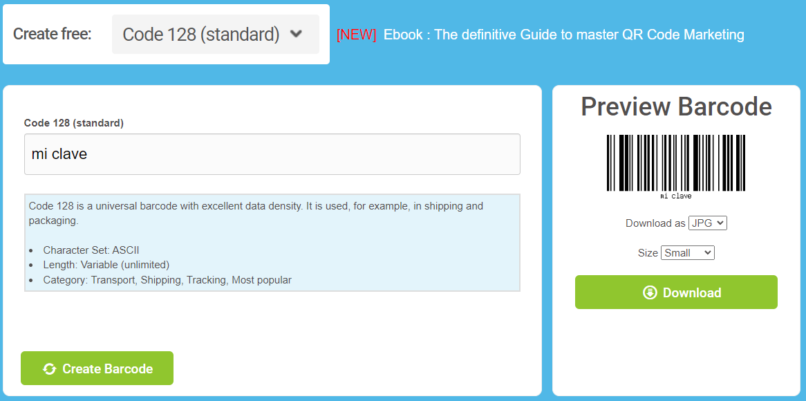 Generador de código de barras