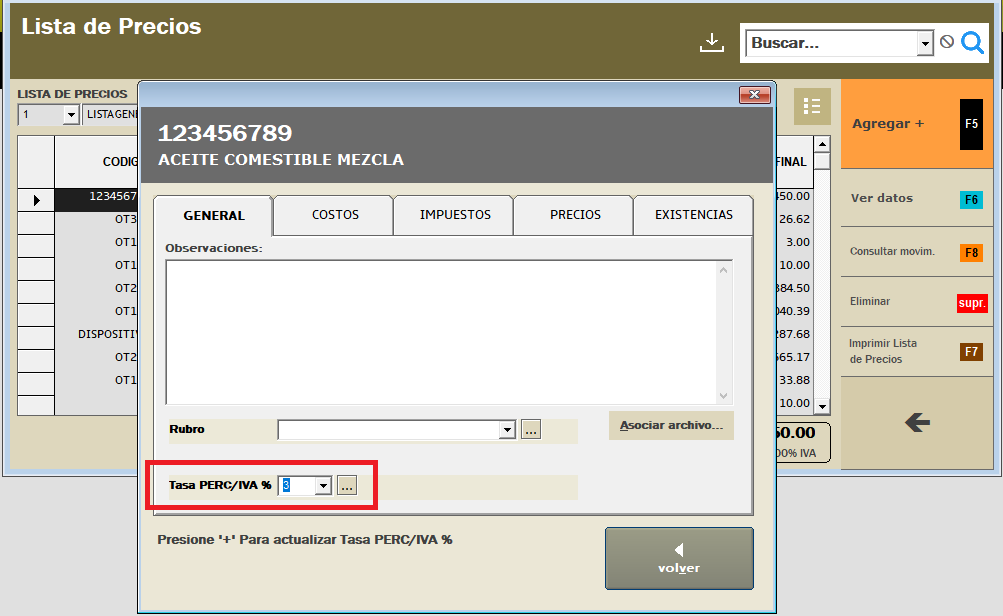 Importación masiva de percepciones desde Excel