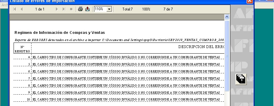Configuración liquidaciones cod 63 64