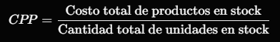 Ficha de producto con campo CPP