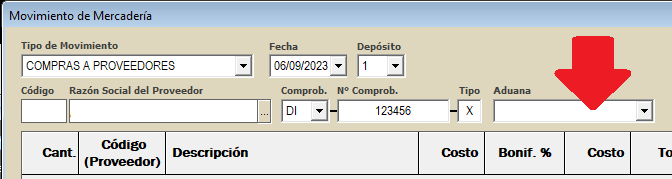Remito con datos de despacho