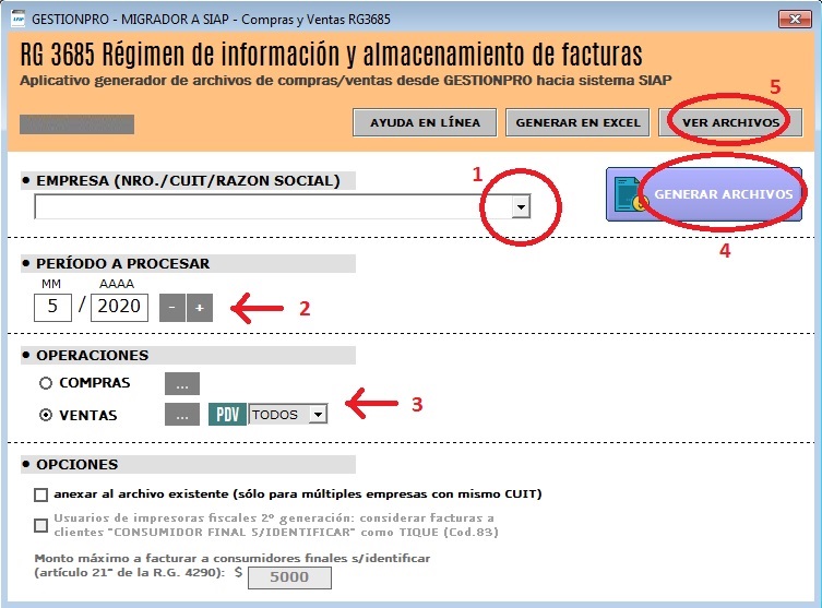 citi compras ventas exportacion migracion